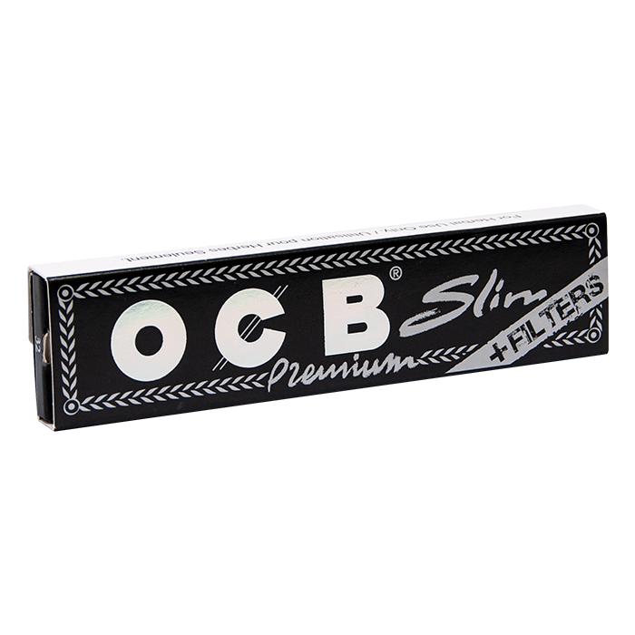 OCB Premium Black Slim Rolling Papers and Filters