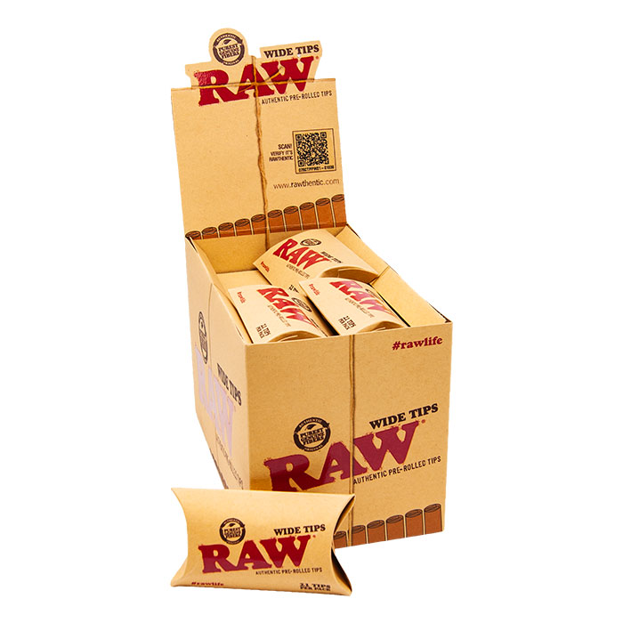 Raw Wide Pre-rolled Unbleached Tips