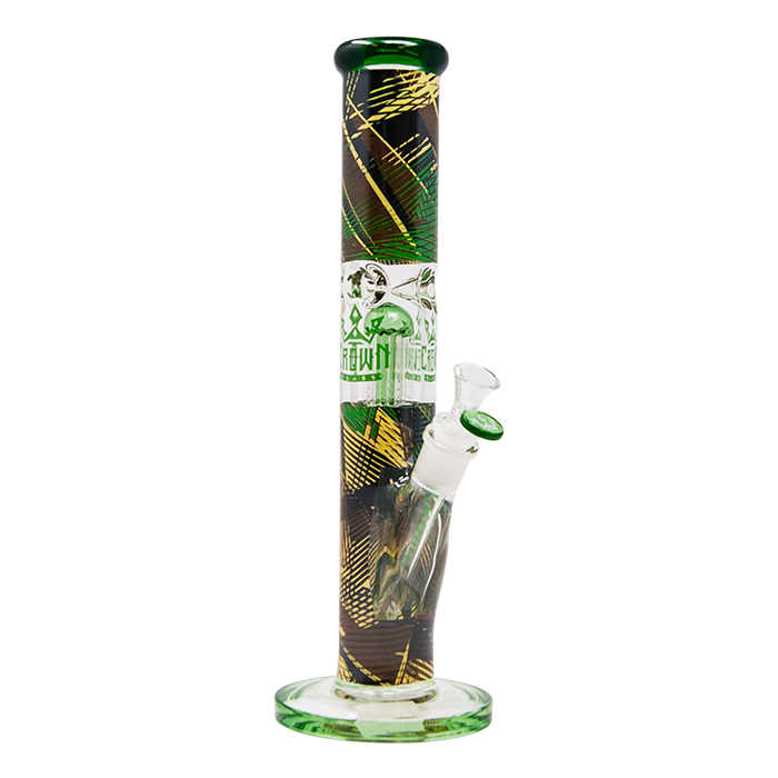 Green Skyscrapers Crown Glass Tree Perc 14 Inches Bong from the Funk Collection