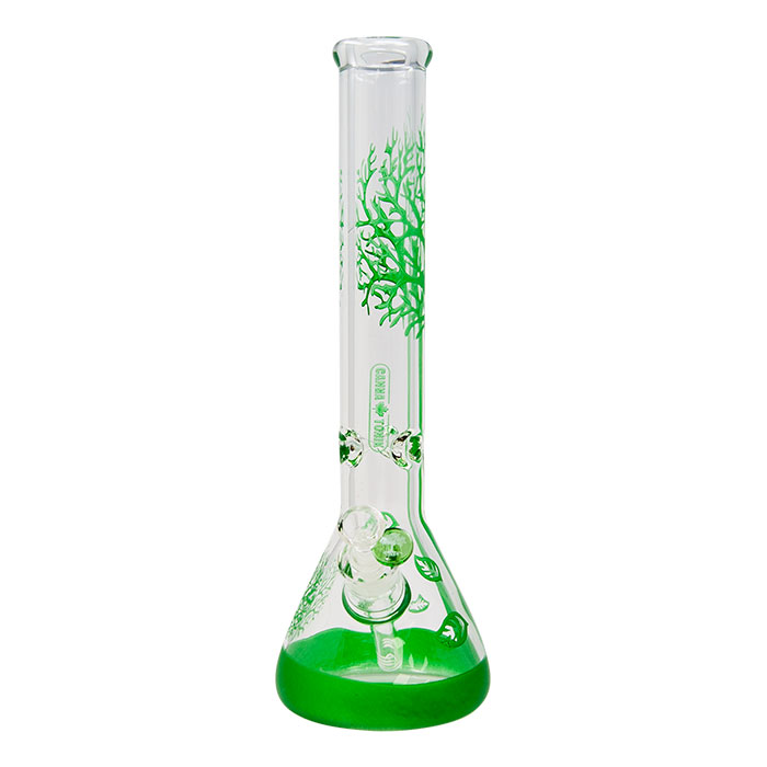 Green Tree Of Life Cannatonik 16 Inches Bong.