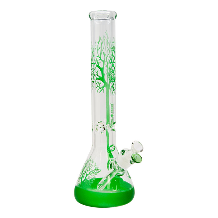 Green Tree Of Life Cannatonik 16 Inches Bong.