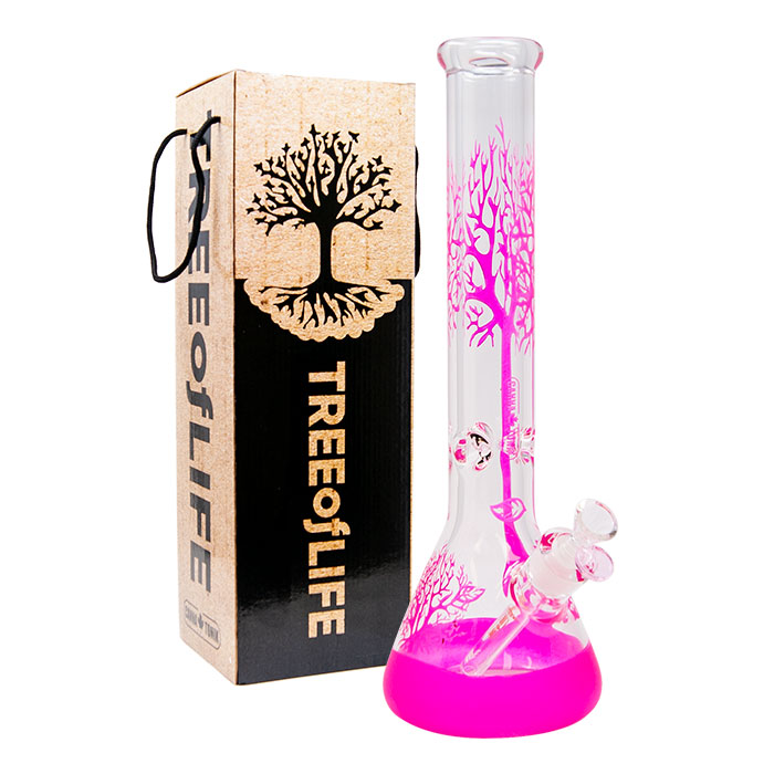 Pink Tree Of Life Cannatonik 16 Inches Bong