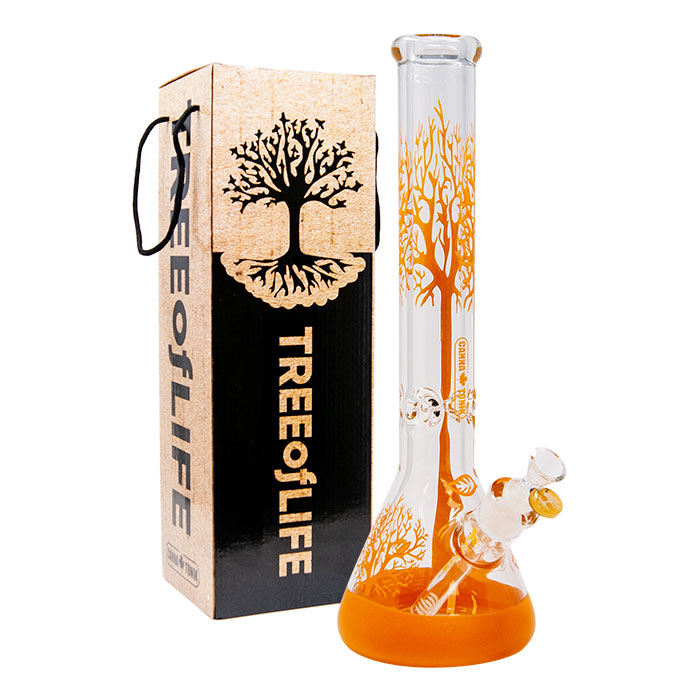 Yellow Tree Of Life Cannatonik 16 Inches Bong