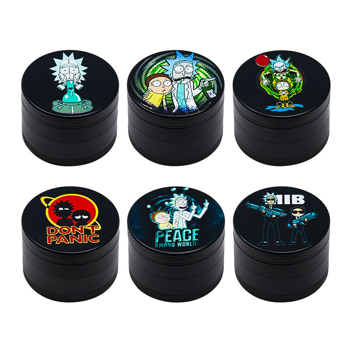 Rick N Morty Don't Panic 4 Stage Grinder Display Of 12