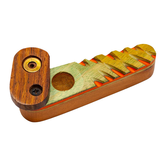 Colorful Wooden Flip Pipe 3.5 Inches