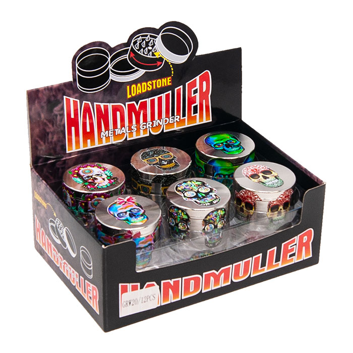 Skull 4 Stage Grinder Display Of 12