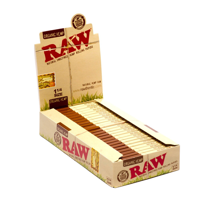 Raw Organic Natural Unrefined 1.25 Rolling Paper Ct 24