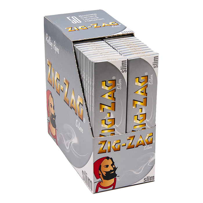 Zig Zag Silver King Slim Rolling Paper Ct 50