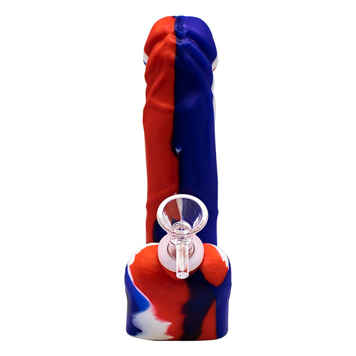Red Penis Shaped Silicone Bong
