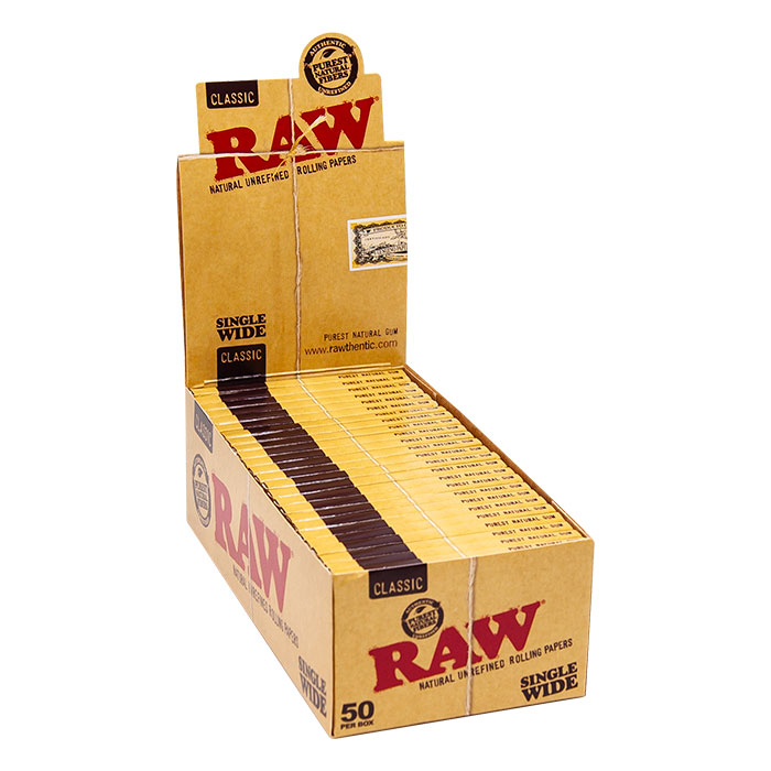 Raw Classic Singlewide Single Window Rolling Paper Ct 50