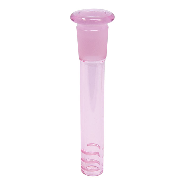 Pink  Plain Glass  Down Stem With 14F-19M  3 Inches