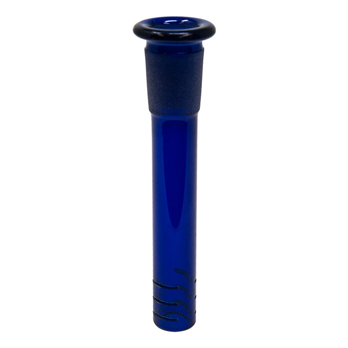 Blue Plain Glass Down Stem With 14F-19M 3 Inches