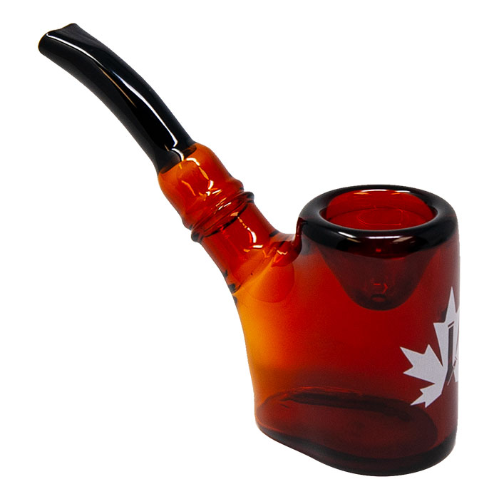 Maple Glass  Amber Hefner Hand Pipe 5 Inches