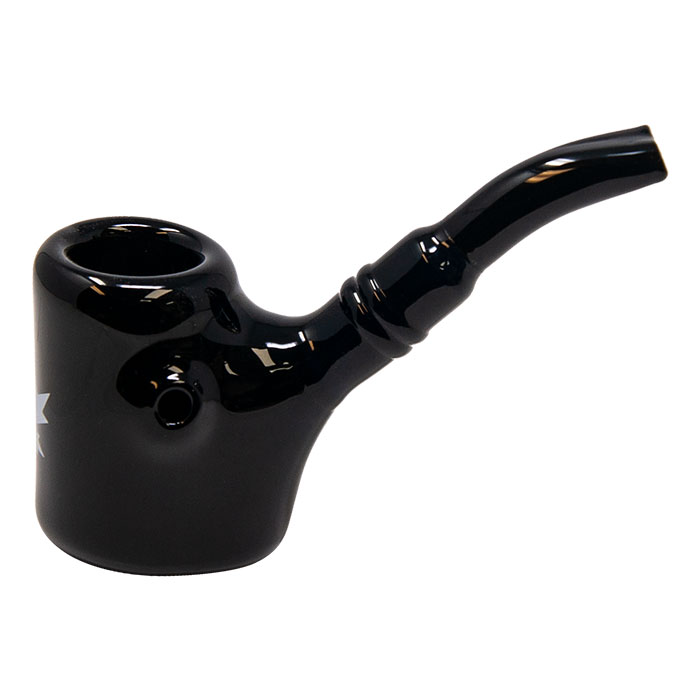 Maple Glass Black Hefner Hand Pipe 5 Inches