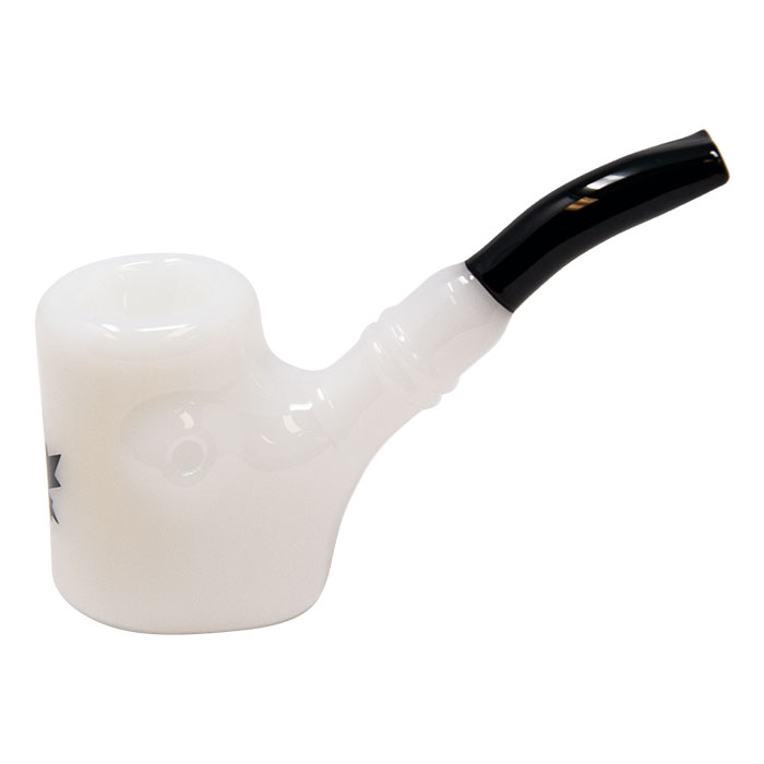 Maple Glass White Hefner Hand Pipe 5 Inches