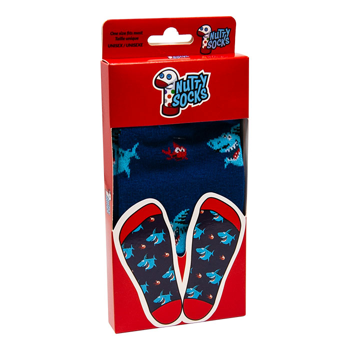 Unisex Blue Shark Nutty Socks