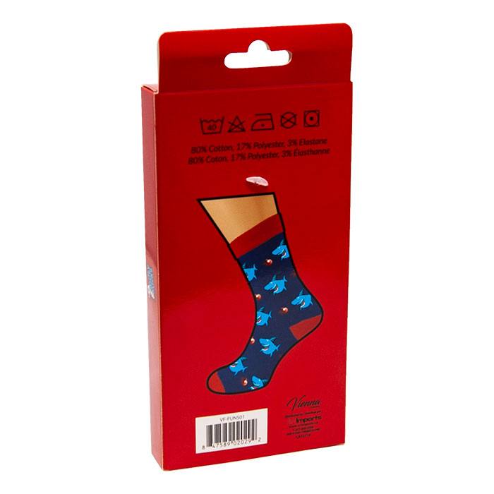 Unisex Blue Shark Nutty Socks