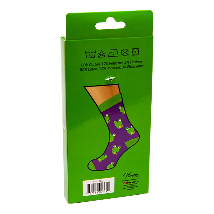 Unisex Purple Frogs Nutty Socks