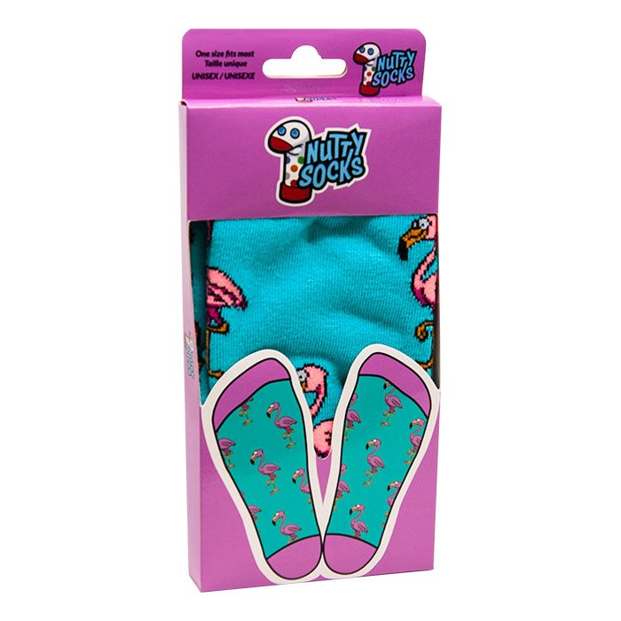 Unisex Teal Flamingos Nutty Socks