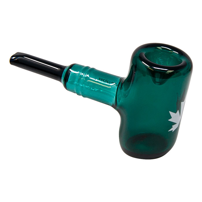 Maple Glass Teal Green Oxford Hammer Pipe 5.5 Inches