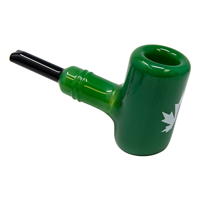 Maple Glass Jade Green Oxford Hammer Pipe 5.5 Inches