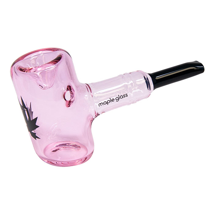 Maple Glass Pink Oxford Hammer Pipe 5.5 Inches