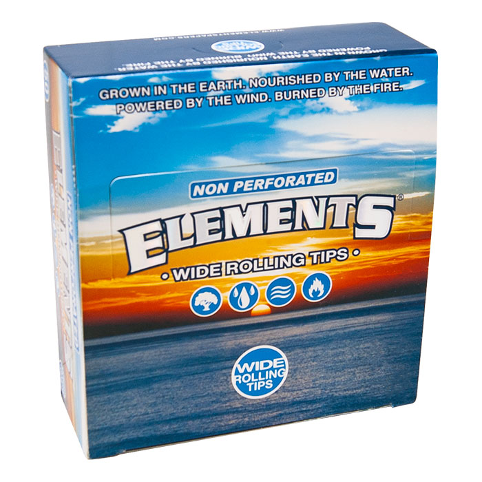 Elements Non Perforated Wide Rolling Tips 50 Per Box