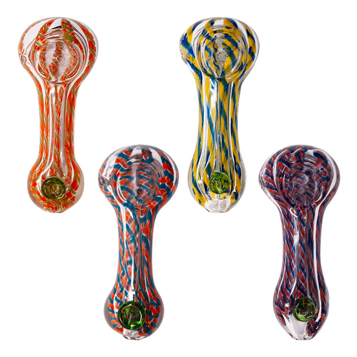 Insideout Rope design glass pipe 3.5 Inches