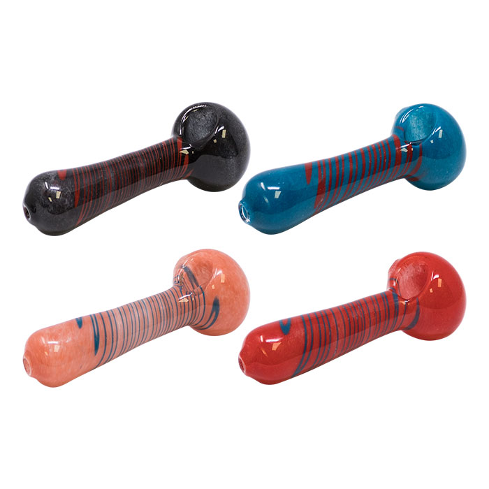 Firozi Color Inside out Frit 4 Inches Glass Pipe 