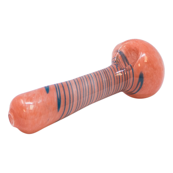 Pink Color Inside out Frit 4 Inches Glass Pipe 