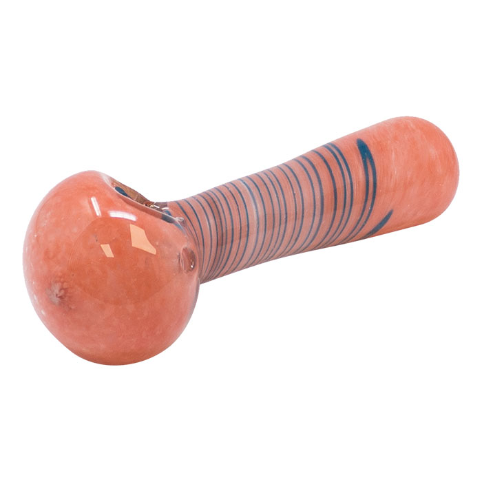 Pink Color Inside out Frit 4 Inches Glass Pipe 