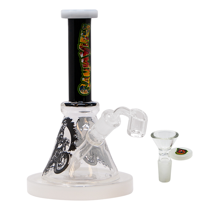 Let's Ride Tropical Series 8 Inches Ganjavibes Dab Rig and Bong