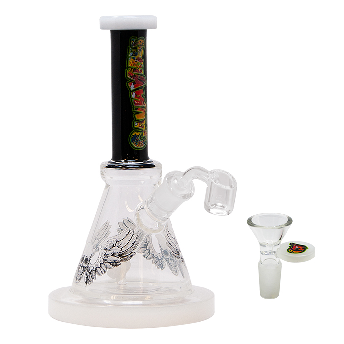 Flying Skull Tropical Series 8 Inches Ganjavibes Dab Rig and Bong