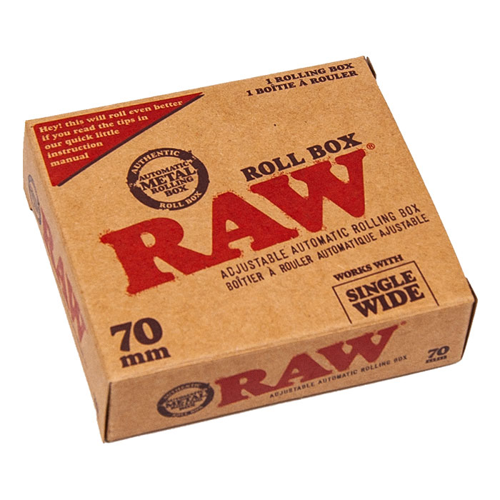 RAW Black Adjustable Automatic Rolling Box 70mm Single Wide
