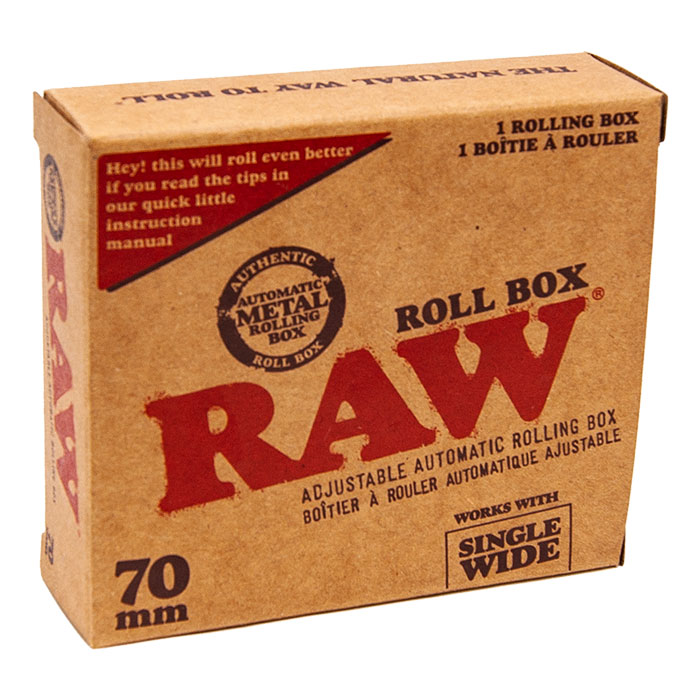 RAW Black Adjustable Automatic Rolling Box 70mm Single Wide