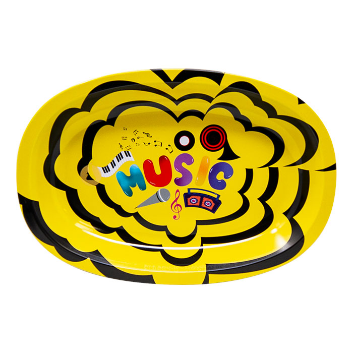 Music Small Oval Rolling Tray
