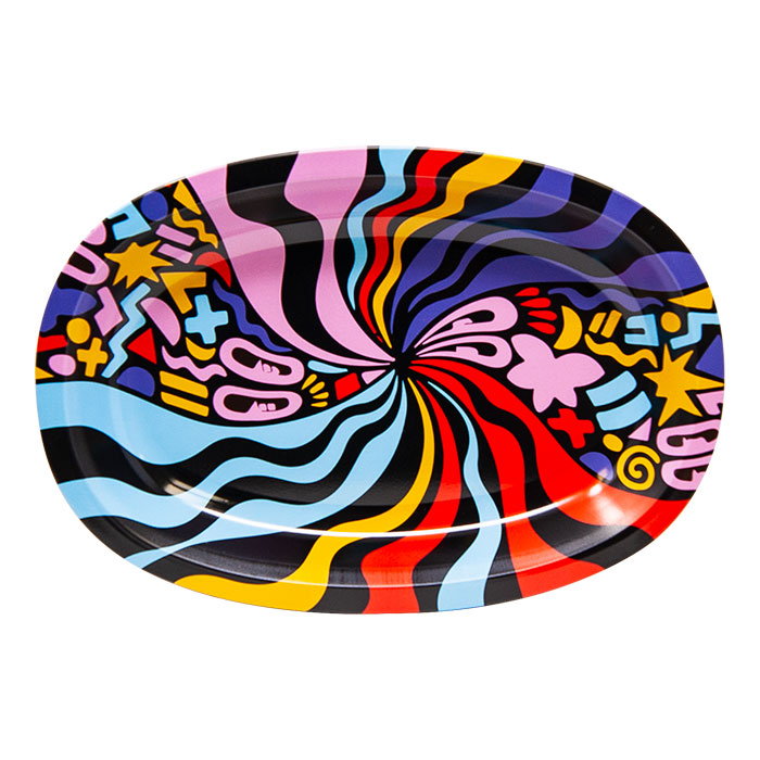 Groovy Small Oval Rolling Tray