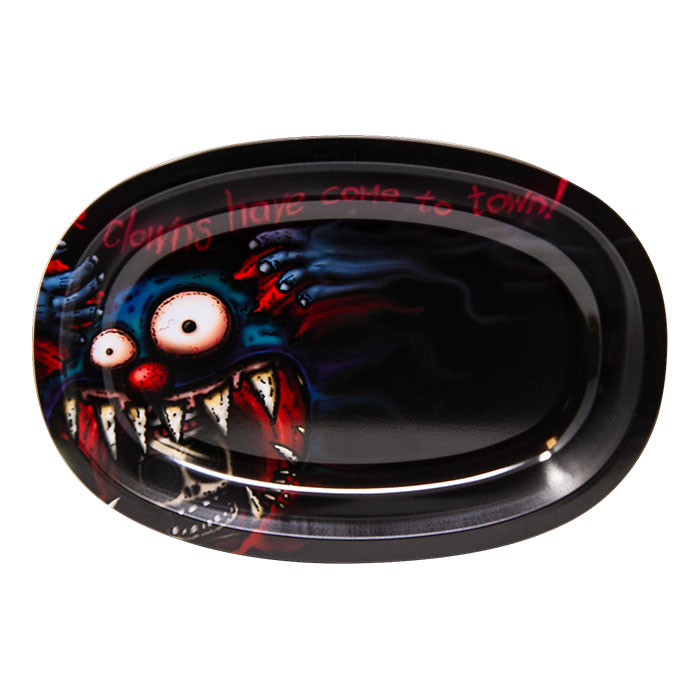 Creepy Clown Small Oval Rolling Tray