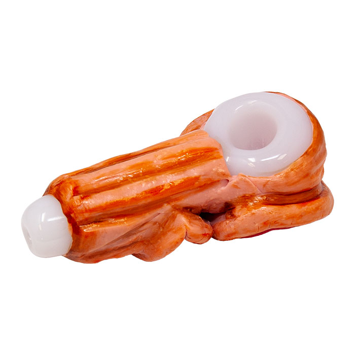 Teeth Grinding Blue-Eyed Monster Hand Pipe 5 Inches