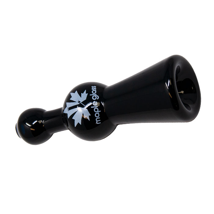 Maple Glass Black Cobalt Glass Chillum Pipe 4 Inches