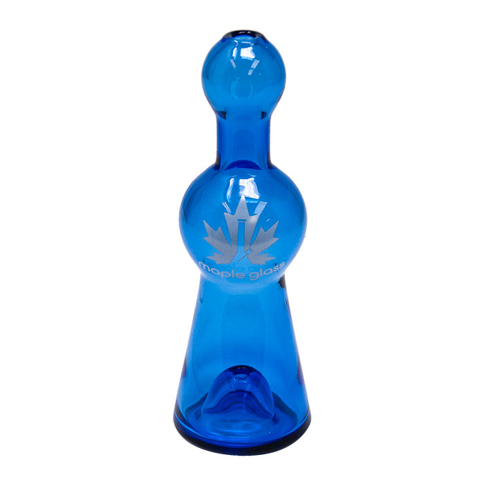 Maple Glass Sky Blue Cobalt Glass Chillum Pipe 4 Inches