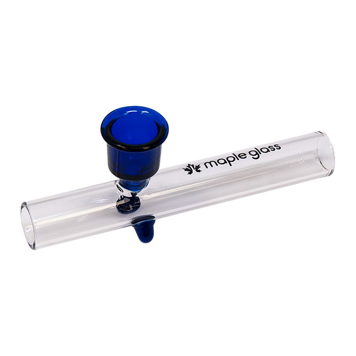 Maple Glass Blue Glass Pipe 4.5 Inches