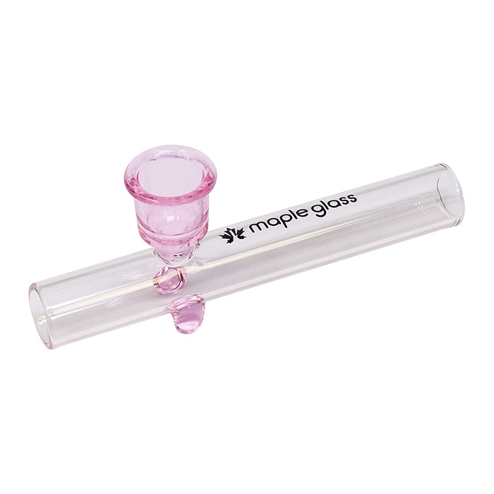 Maple Glass Pink Glass Pipe 4.5 Inches
