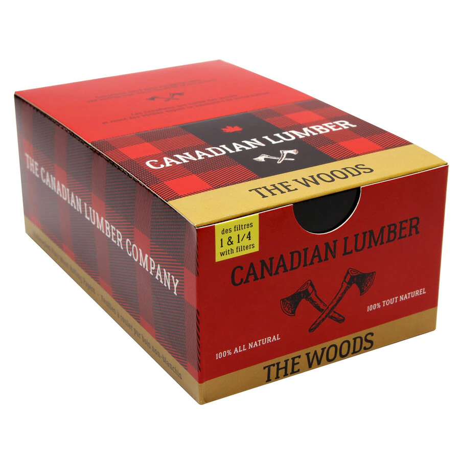 Canadian Lumber 1.25 The Woods Rolling Paper Display Of 22