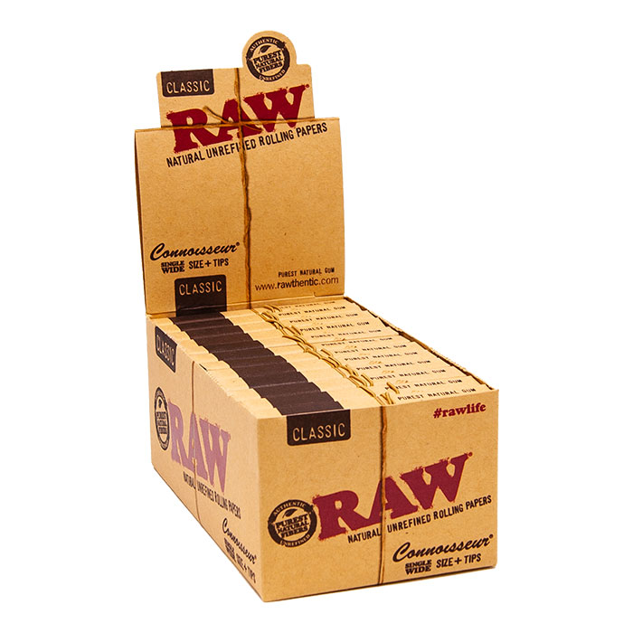 RAW Classic Connoisseur Single Wide With Tips Ct 24