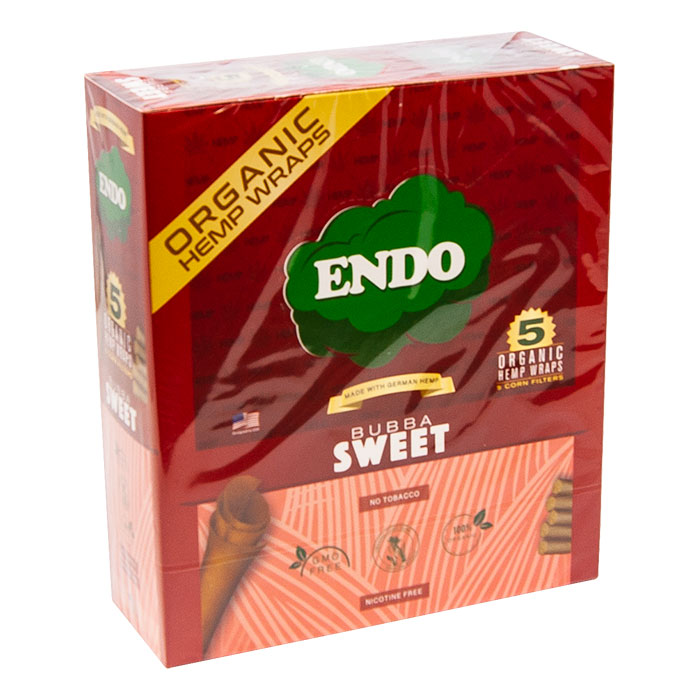 Endo Bubba Sweet Organic Hemp Wraps Display Of 15