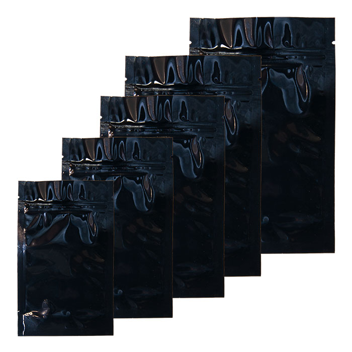 Black Apple Smelly Proof Bag 3.6 X 5 X 1.5 Inches Pack Of 50 Baggies