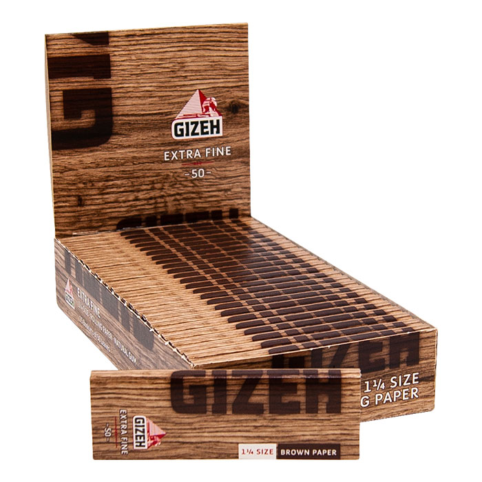 Gizeh Brown Extra Fine Rolling Paper Display Of 25 Booklets