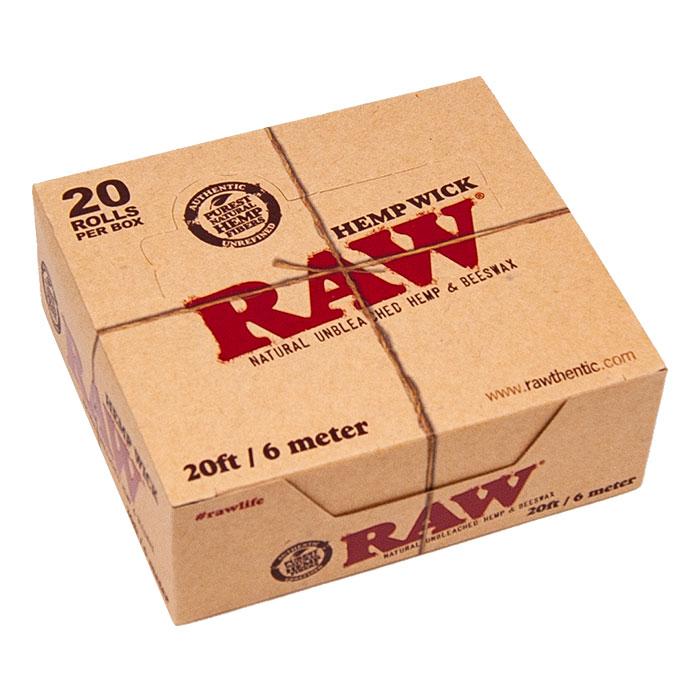 Raw Hemp Wick 20 Feet Box of 20