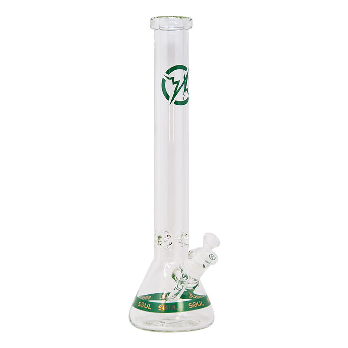 Teal Karma Series 9mm Thick Beaker 18 Inches Bong By Soul Glass